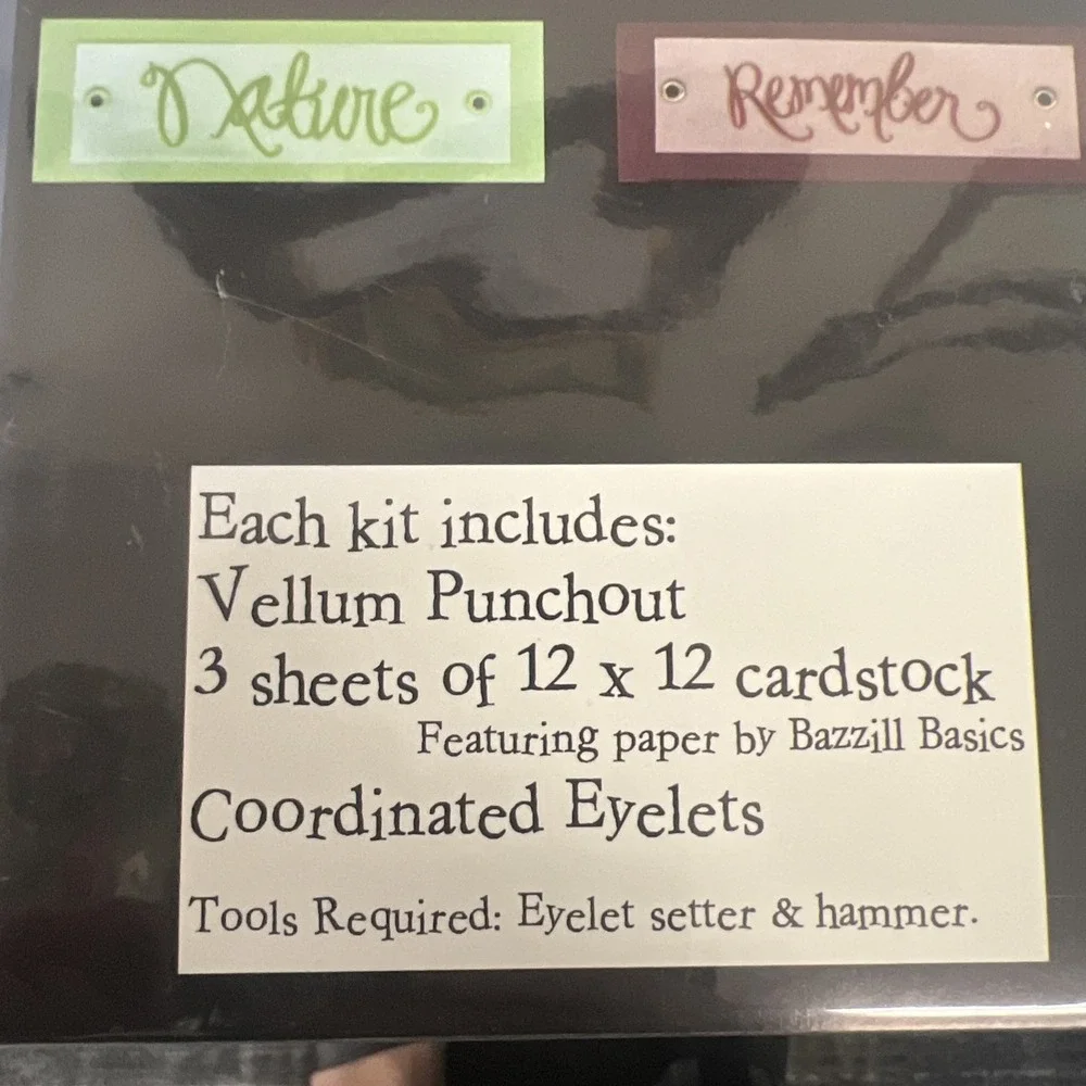 3 Pkgs Magic Scraps Nature Themed‎ Scrapbook Combo Kit Monochromatic Vellum New